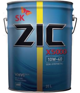 ZIC X5000 10w40 20л полусинтетика для дизельных а/м, масло моторное